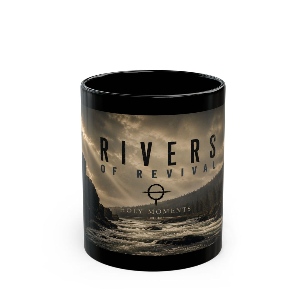 Rivers of Revival™ Black Ceramic Mug (11 oz)