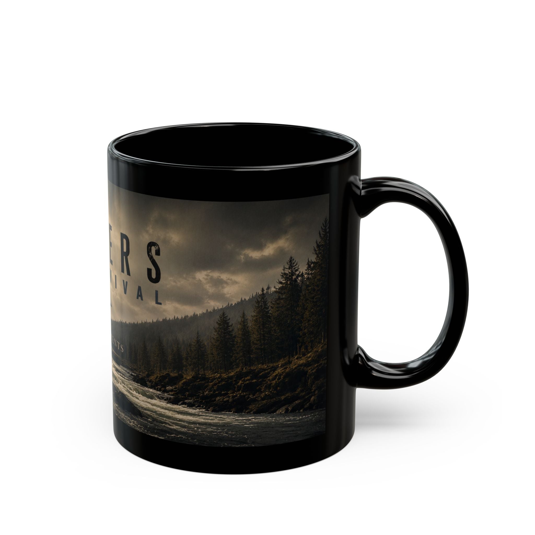 Rivers of Revival™ Black Ceramic Mug (11 oz)