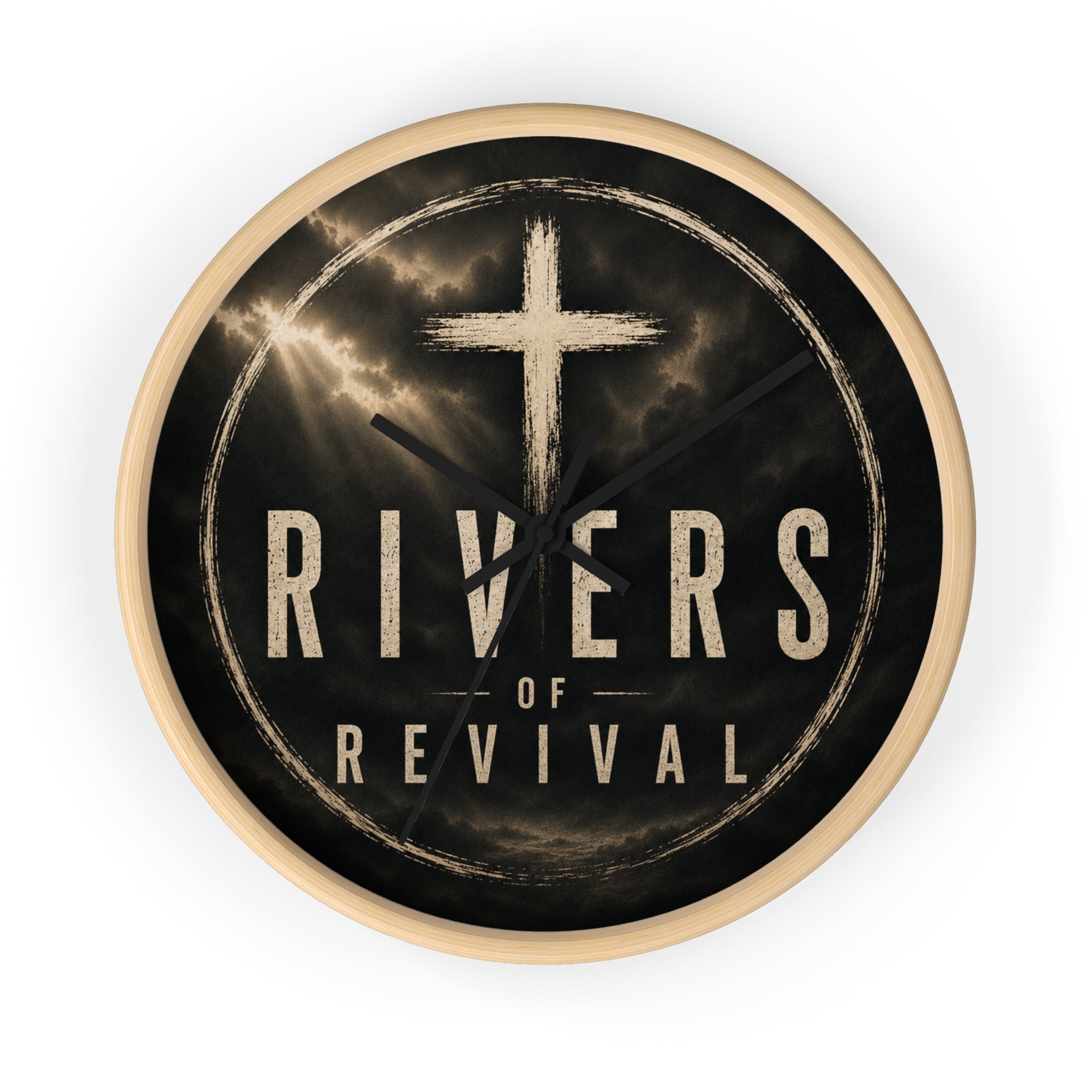 Rivers of Revival Cross Clock | Wall Clock, Christian Faith Decor